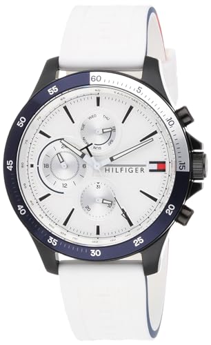 Tommy Hilfiger Analogue Multifunction Quartz Watch for Men with Stainless Steel or Silicone Bracelet