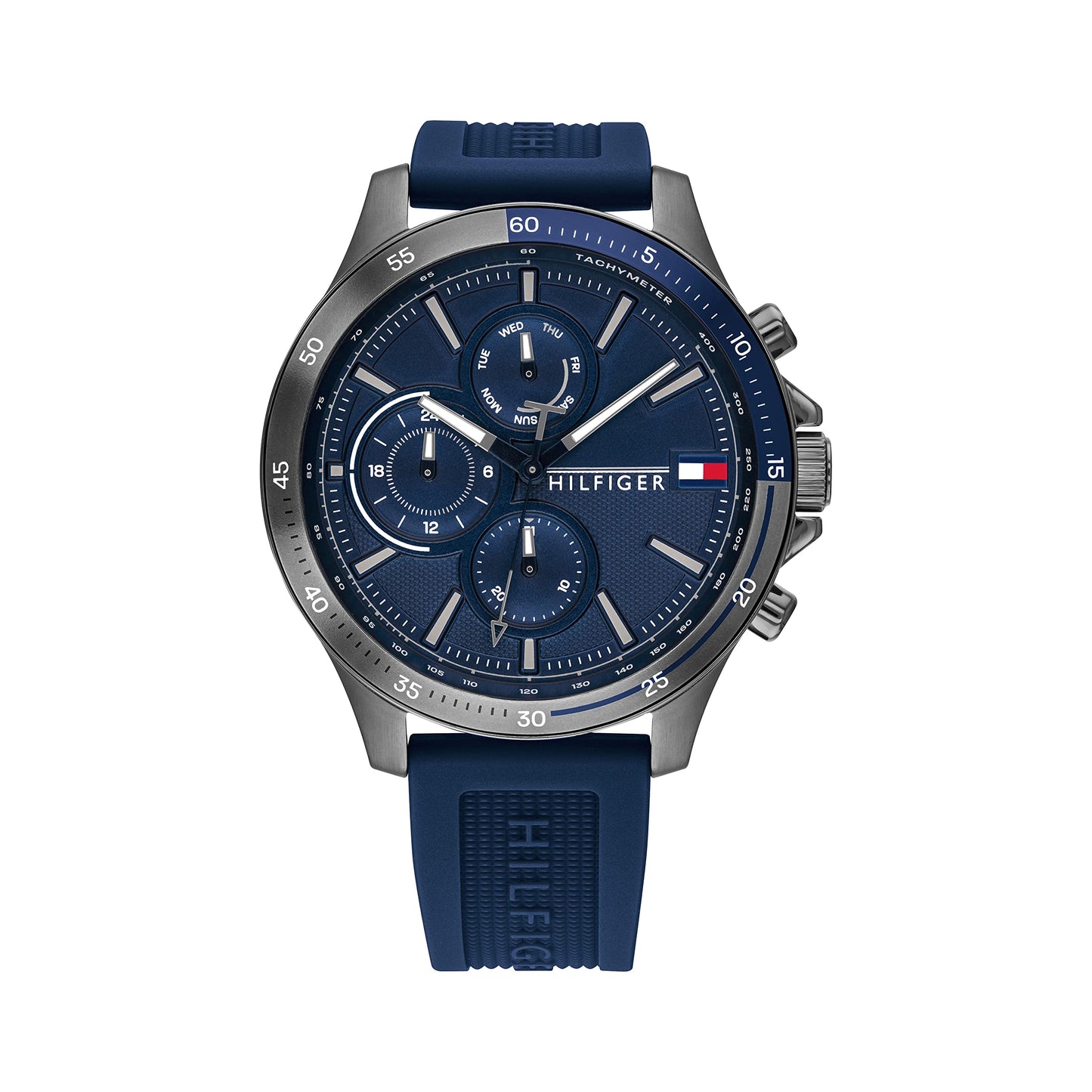 Tommy Hilfiger Analogue Multifunction Quartz Watch for Men with Stainless Steel or Silicone Bracelet