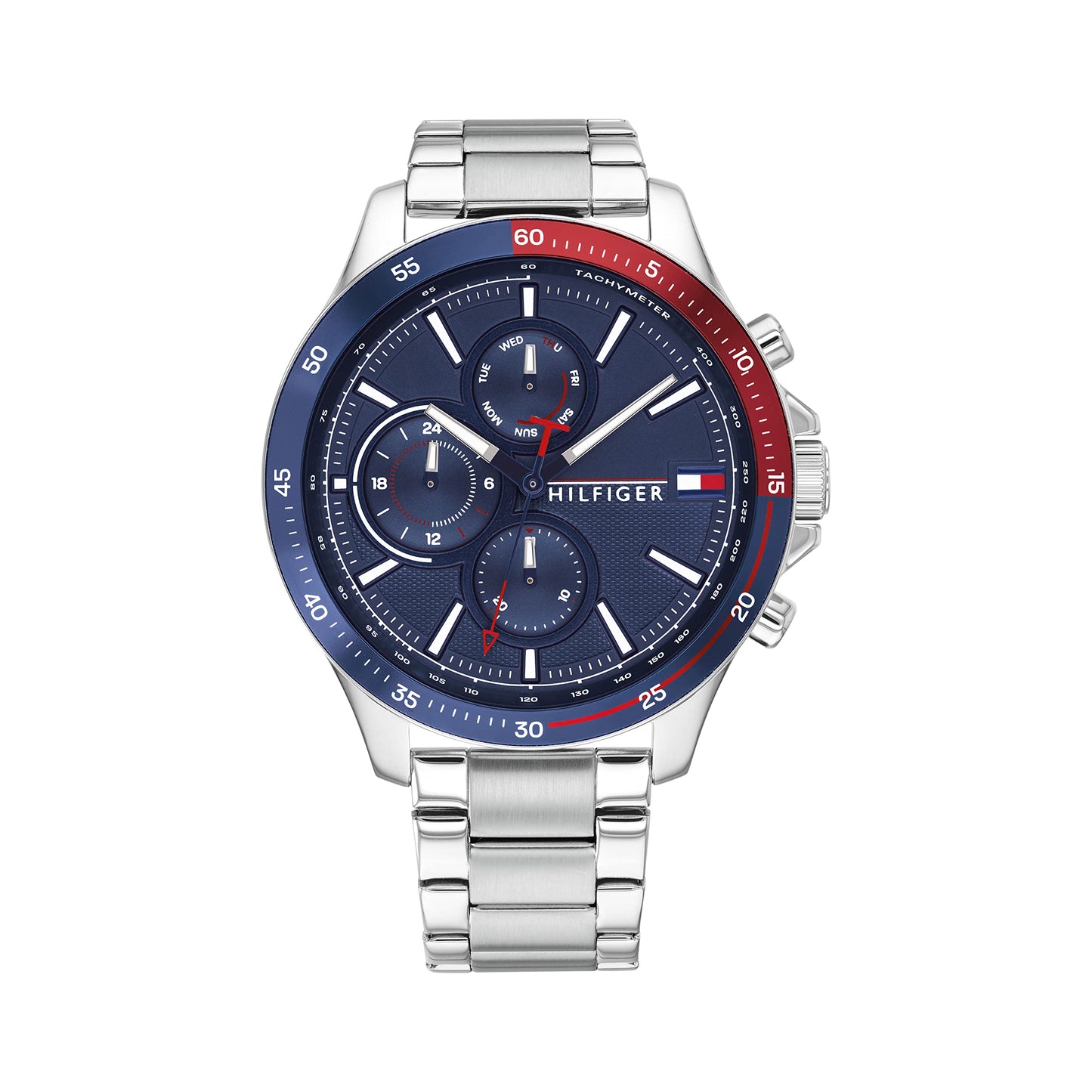 Tommy Hilfiger Analogue Multifunction Quartz Watch for Men with Stainless Steel or Silicone Bracelet